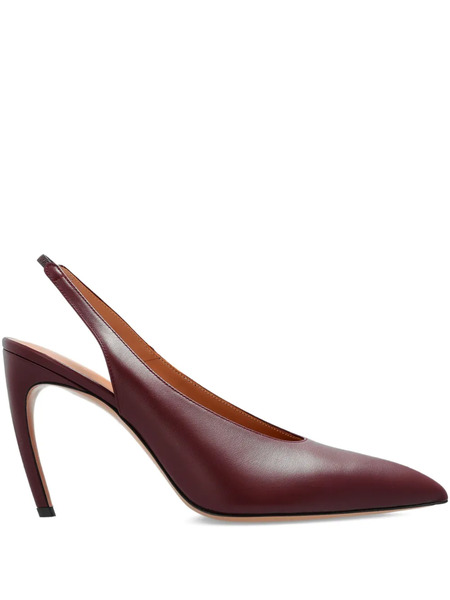  The Attico 11mm Slingback Pointed-toe Pumps - Red 