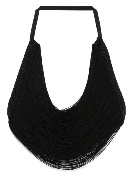  The Attico Multi-strings Crop Top - Black 