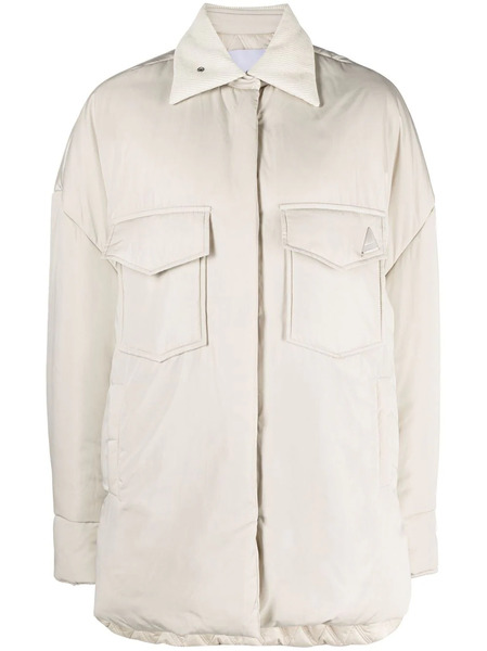  The Attico Padded Buttoned Oversized Coat - Neutrals 