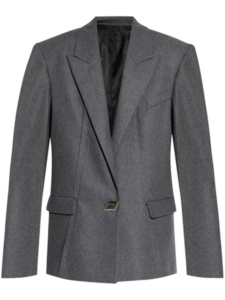  The Attico Single-button Wool-blend Blazer - Grey 