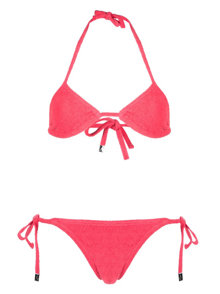  The Attico Terry-cloth Triangle Bikini Set - Red 