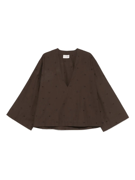  The Attico V-neck Blouse - Brown 