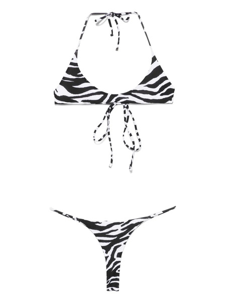  The Attico Zebra-print Bikini - White 