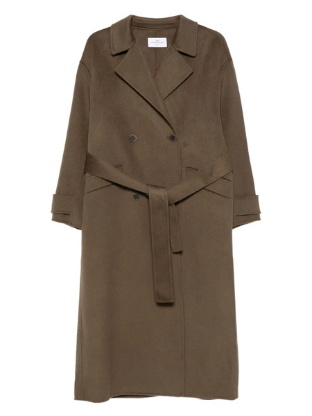  The Dynamis Studio Belted Double-breasted Coat - Brown 