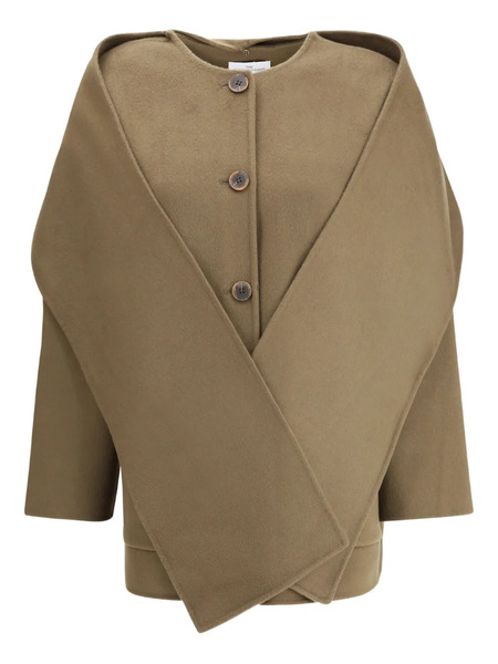  The Dynamis Studio Scarf-detail Jacket - Brown 