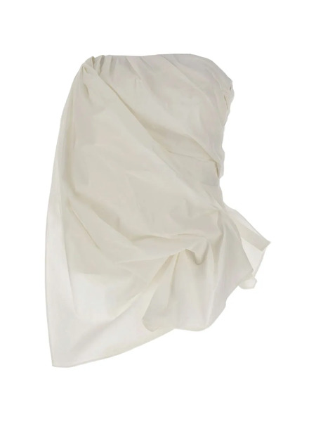  The Garment Bazaar Bustier Draped Bustier Top - White 