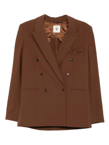  The Garment Bow-detail Blazer - Brown 