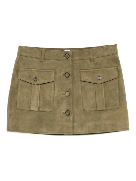  The Garment Suede Mini Skirt - Green 