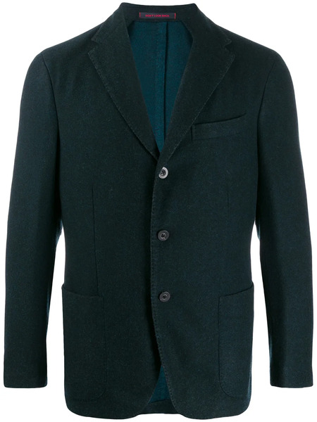 The Gigi Single-breasted Textured Blazer - Blue 