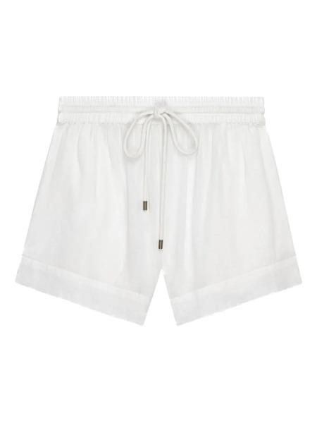  The Great. Delta Drawstring Elasticated Shorts - White 