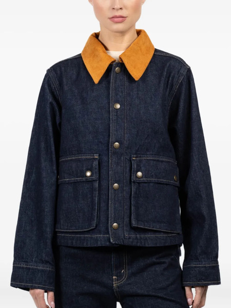  The Great. Swing Denim Jacket - Blue 