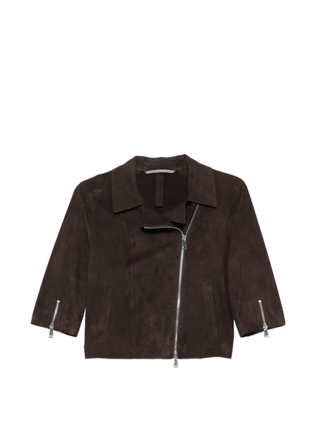  The Jack Leathers Mimi Suede Biker Jacket - Brown 