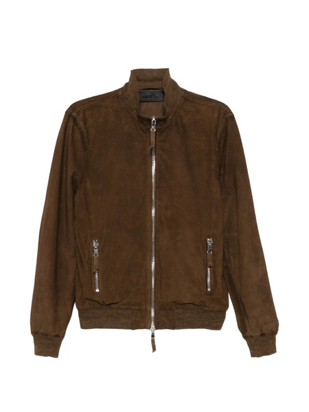  The Jack Leathers Zip-up Suede Jacket - Brown 