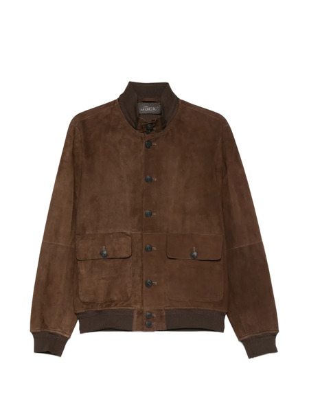  The Jackie Leathers Button Pocket Jacket - Brown 