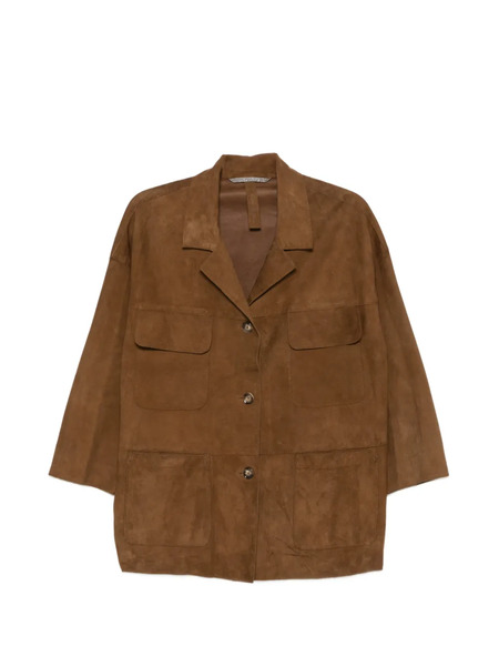  The Jackie Leathers Suede Jacket - Brown 