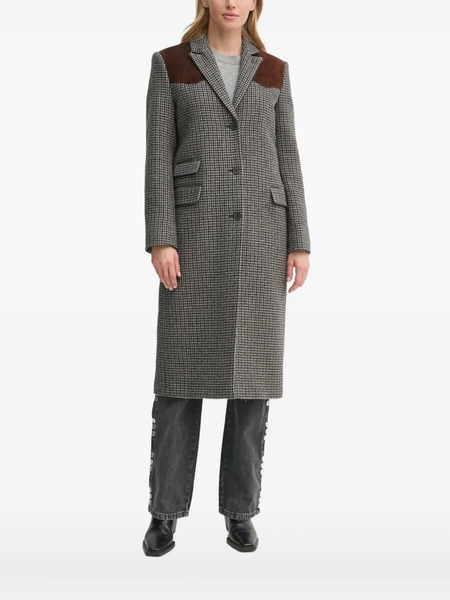  The Kooples Houndstooth Single-breasted Coat - Grey 