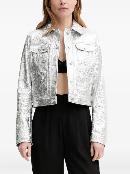  The Kooples Metallic-effect Jacket - Grey 