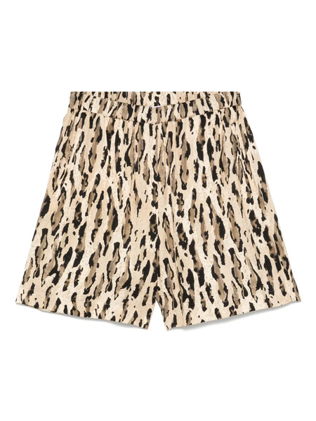  The Nina Studio Animal-print Shorts - Neutrals 