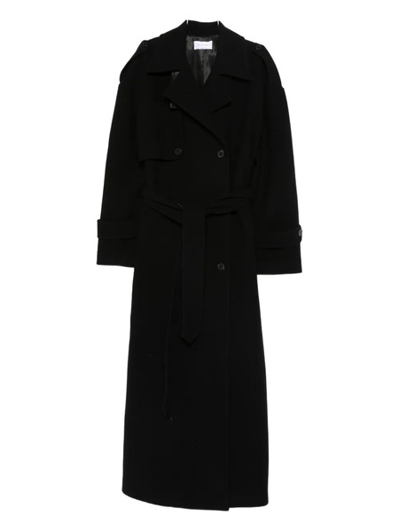  The Nina Studio Belted Double-breasted Coat - Black 