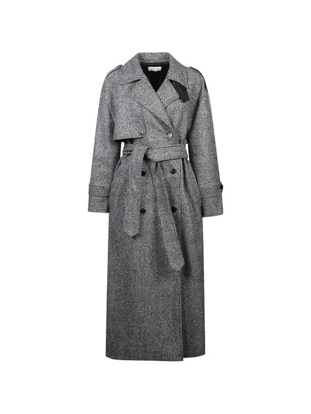  The Nina Studio Check Belted Coat - Grey 