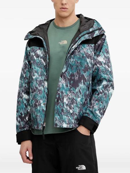  The North Face Hooded Pattern Jacket - Blue 
