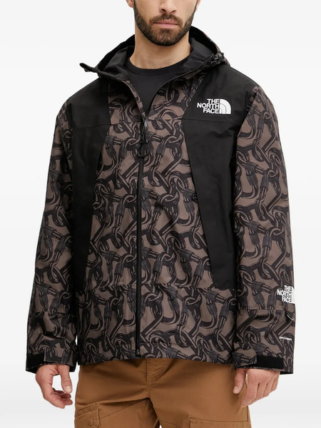  The North Face Hooded Printed Jacket - Brown 
