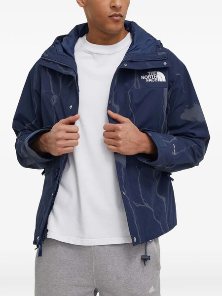  The North Face Patterned Hooded Jacket - Blue 
