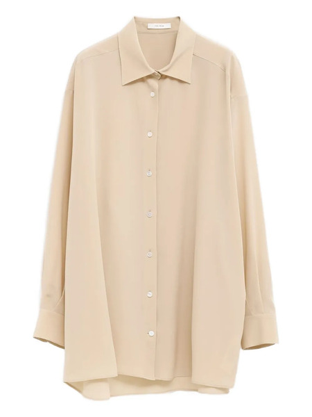  The Row Button Round Hem Top - Neutrals 