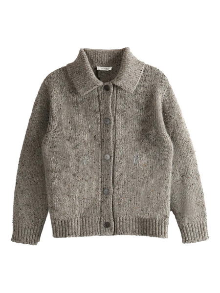  The Row Collared Buttoned Cardigan - Grey 