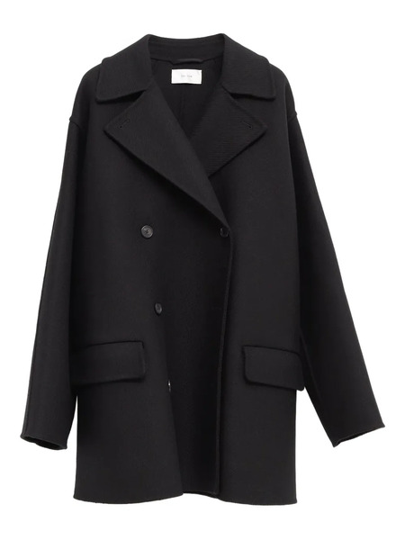  The Row Double-breasted Pocket Coat - Black 