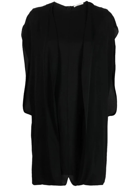  The Row Draped Silk Mini Dress - Black 