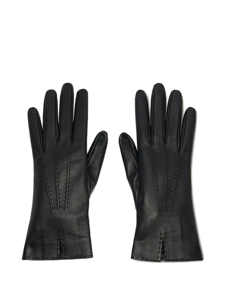  The Row Florence Stitched Gloves - Black 