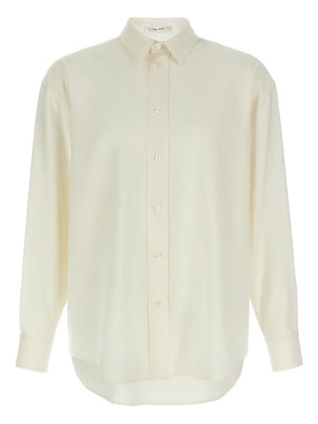  The Row Granada Buttoned Silk Shirt - White 