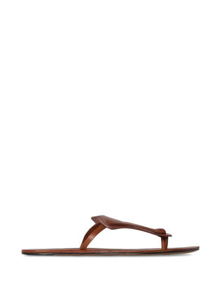  The Row Helena Knotted Flip Flops - Brown 