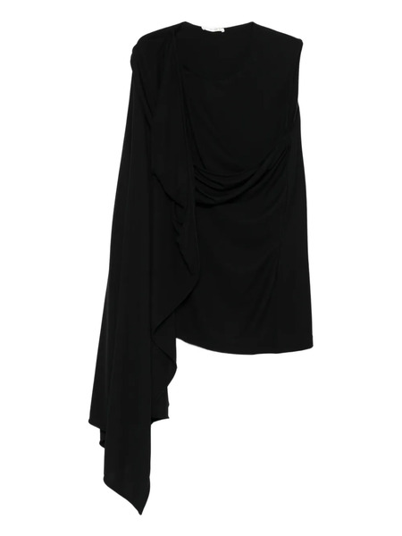 The Row Isadra Draped One-shoulder Top - Black 
