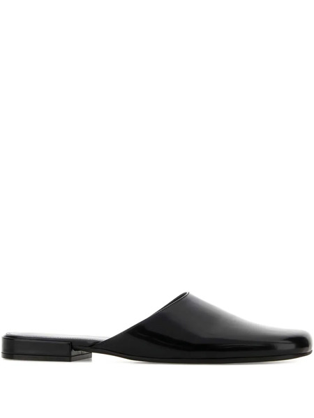  The Row Penelope Leather Mules - Black 