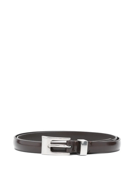  The Row Silver-tone Buckle Belt - Brown 