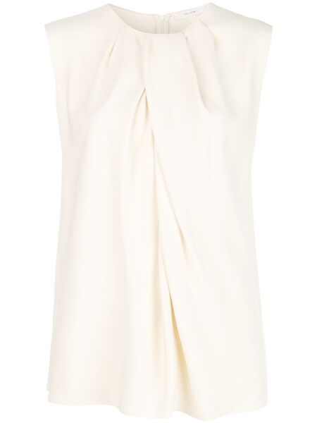  The Row Sleeveless Flared Blouse - White 