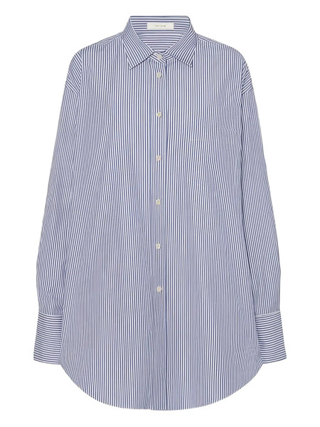  The Row Stripe-pattern Cotton Shirt - Blue 
