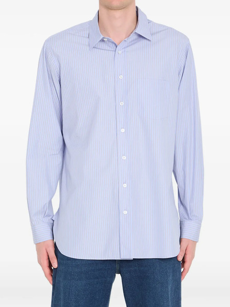  The Row Striped Patch-pocket Shirt - Blue 