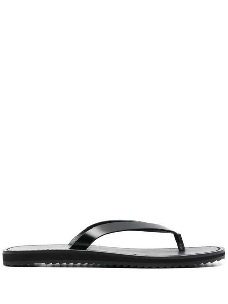  The Row Thong-strap Leather Flip Flops - Black 