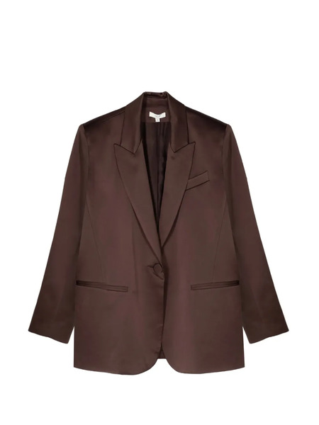  The Sei Oversized Silk Blazer - Brown 