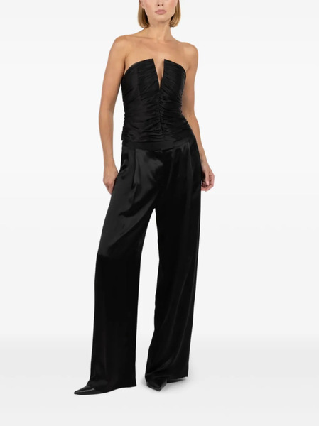  The Sei Ruched Strapless Top - Black 
