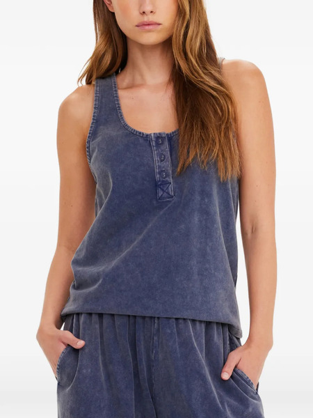  The Upside Soho Kapri Buttoned Tank Top - Blue 