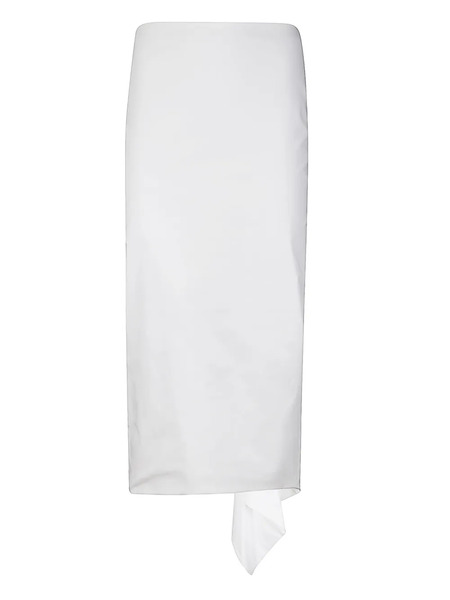  Thelatest Asymmetric Midi Skirt - White 