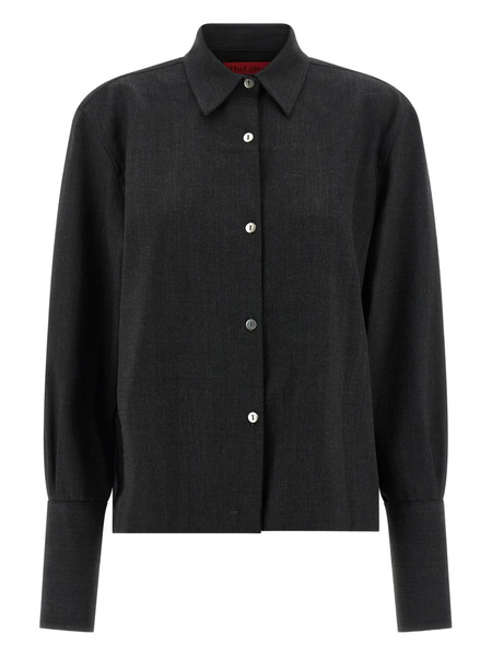  Thelatest Cuffed Button-front Shirt - Grey 