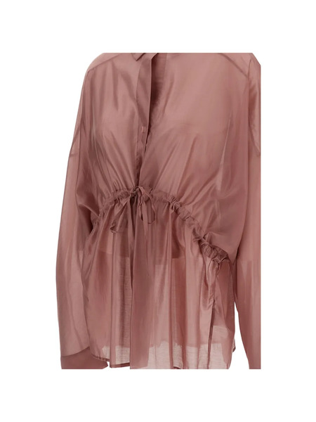 Thelatest Dalida Tie-waist Shirt - Pink 