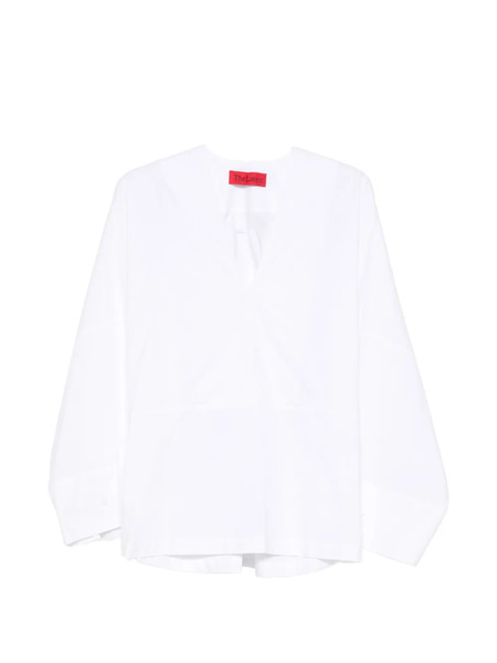  Thelatest Dana V-neck Blouse - White 