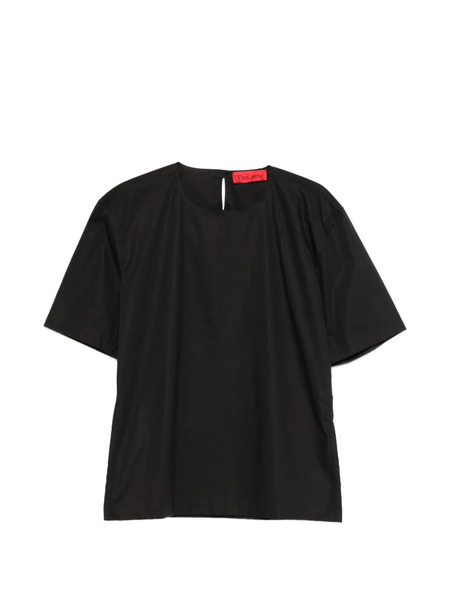  Thelatest Dean Short-sleeve Blouse - Black 