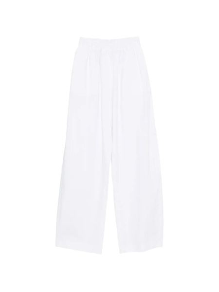  Thelatest Dora Elasticated-waist Palazzo Pants - White 